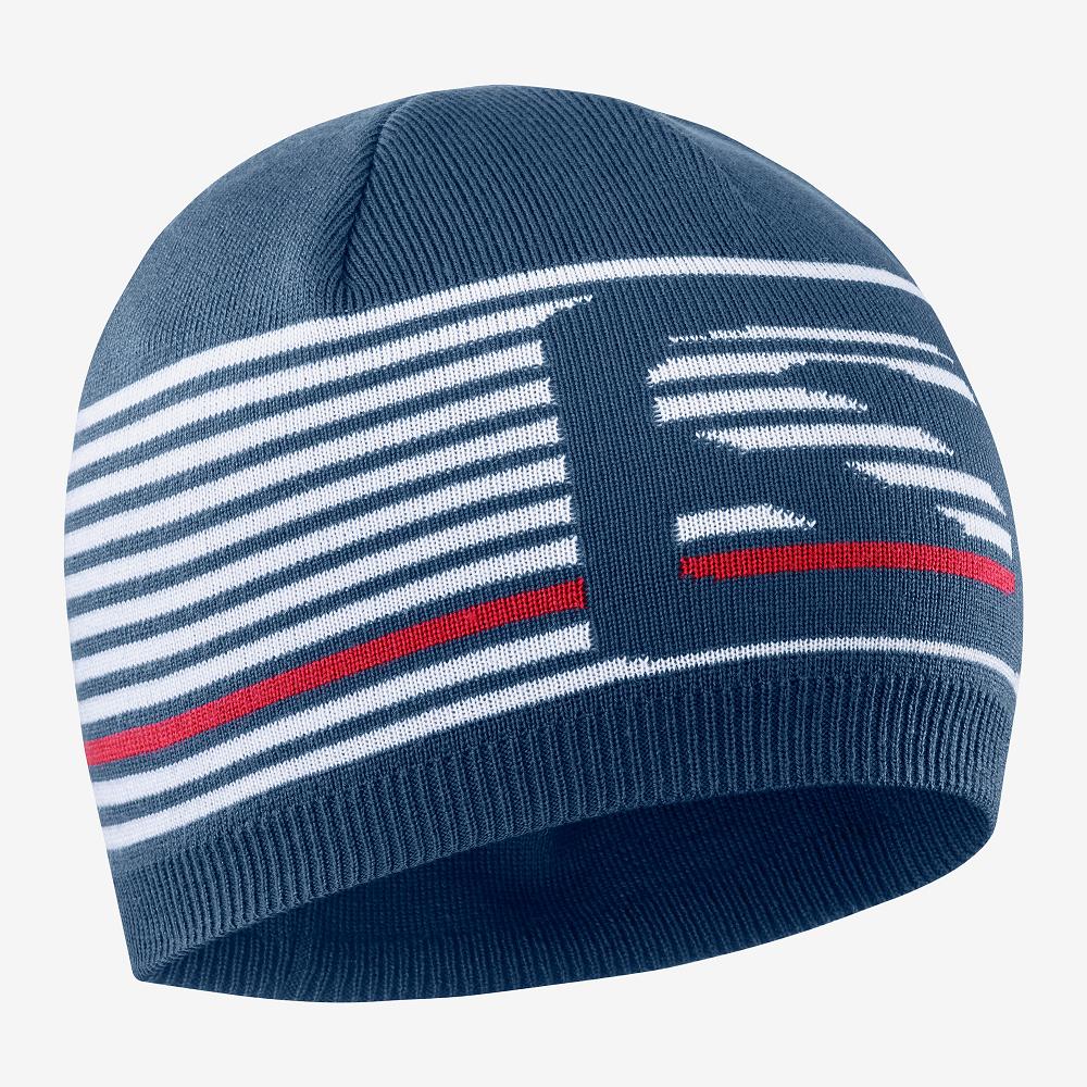 SALOMON FLATSPIN Philippines - Men's Beanie - Blue | 389012-YOV